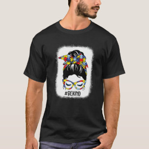 Sei nett Autismus-Bewusstseinsmonat Gebleichteter T-Shirt