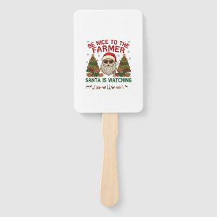 Sei nett Bauer Weihnachtsmann Weihnachten Bauernho Fächer