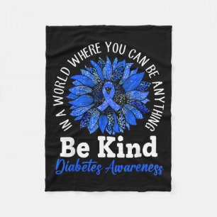Sei nett Blaues Band Suower T1D Diabetes Typ 1 Fleecedecke