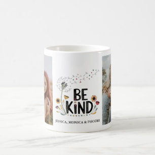 "Sei nett" Blumen-Foto-Tasse Kaffeetasse