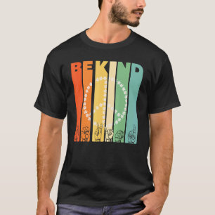 Sei nett Daisy Friedenszeichen Vintage Retro Ich w T-Shirt