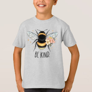 Sei nett, florales, süßes Bienen-Inspirationsdesig T-Shirt