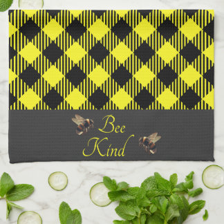 "Sei nett" Gingham Geschirrtuch