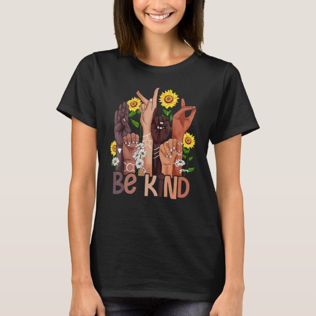Sei nett Handzeichen gegen Mobbing UNITY DAY T-Shirt (Vorderseite)