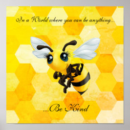 "Sei nett" Honey Bee Poster