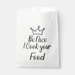 Sei nett, ich koche dein Essen Geschenktütchen