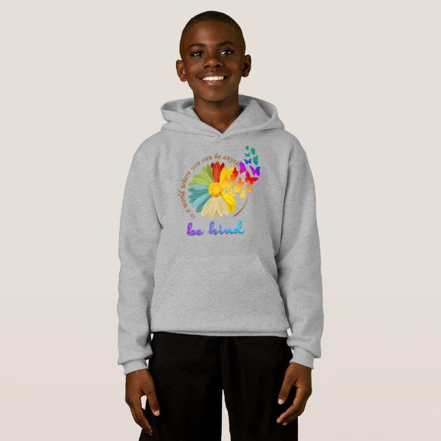 Sei nett | Kids Pullover Hoodie (Vorne ganz)