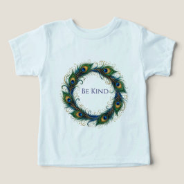 Sei nett Kreis-T-Shirt mit Pfauenfeder für Kleinki