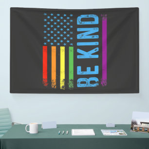 Sei nett Lgbt Lgbtq Gay Pride Regenbogen Banner