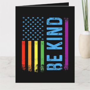 Sei nett Lgbt Lgbtq Gay Pride Regenbogen Karte