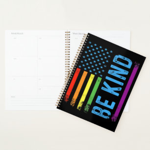 Sei nett Lgbt Lgbtq Gay Pride Regenbogen Planer