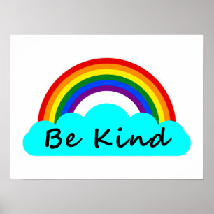 Sei nett - LGBT Regenbogen Poster