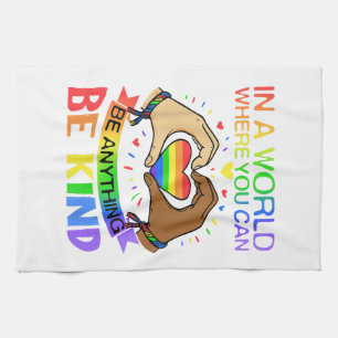 Sei nett LGBT Stolz Regenbogen Gleichheit Bewussts Geschirrtuch