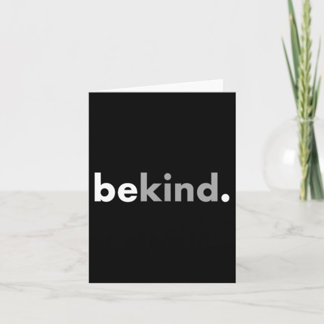 Sei nett, liebe Menschen Minimalist Karte (Vorderseite)