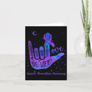 Sei nett, liebe Tie Dye Handzeichen Prävention Karte
