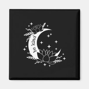 Sei nett Luna und Mond Lotusblume Yoga Meditation Magnet