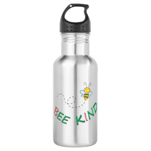 Sei nett - Lustiges motivierendes Zitat und Kunst Edelstahlflasche