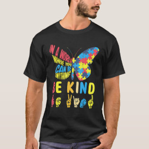 Sei nett Rätsel Gebärdensprache Hand Sprechen Auti T-Shirt