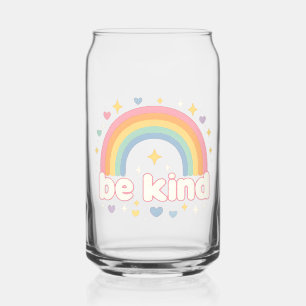 Sei nett – Regenbogen Pastell Positivität Dosenglas