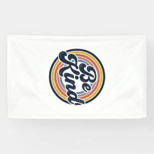 Sei nett Retro-Regenbogen Vintage-Shirt-Design_1 Banner