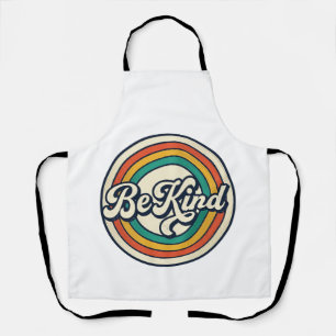 Sei nett Retro-Regenbogen Vintage-Shirt-Design_2 Schürze