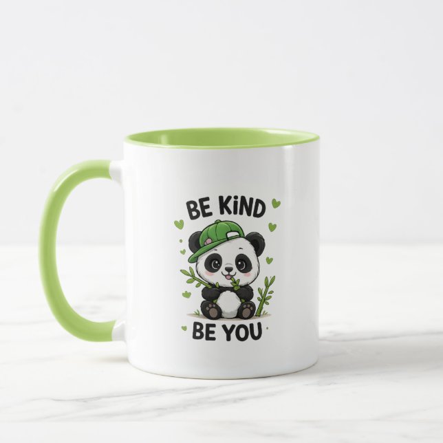 Sei nett, sei du selbst Panda-Tasse Tasse (Links)