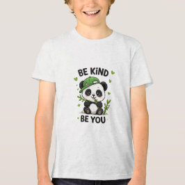 Sei nett, sei du selbst Panda Tri-Blend Shirt