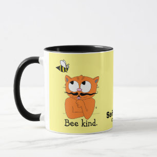 Sei nett (Sei nett) Inspirierende Zeichentrickkatz Tasse