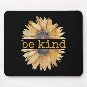 Sei nett Sonnenblume Retro Vintage Süße Grafik Fre Mousepad