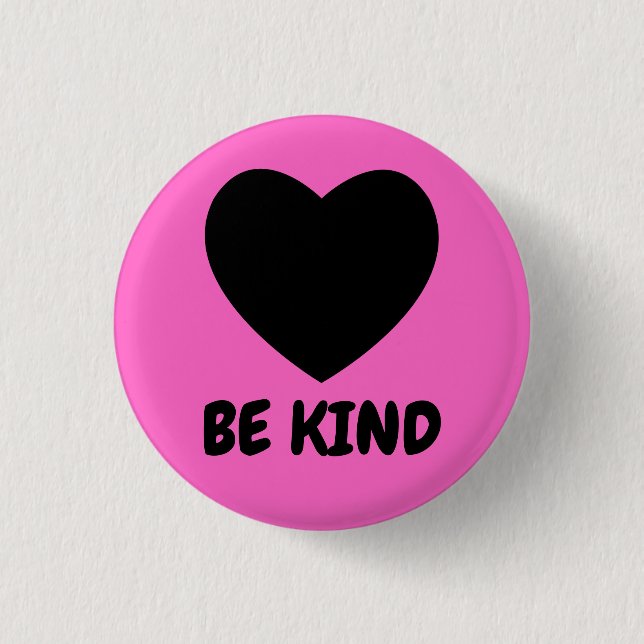 Sei nett - Symbol für schwarze Liebe  Button (Vorderseite)