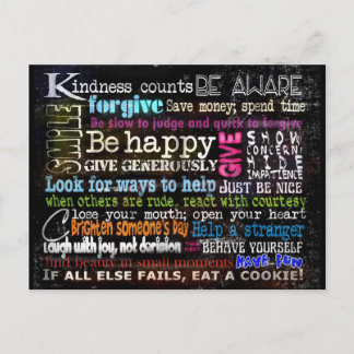 Sei nett usw. postkarte