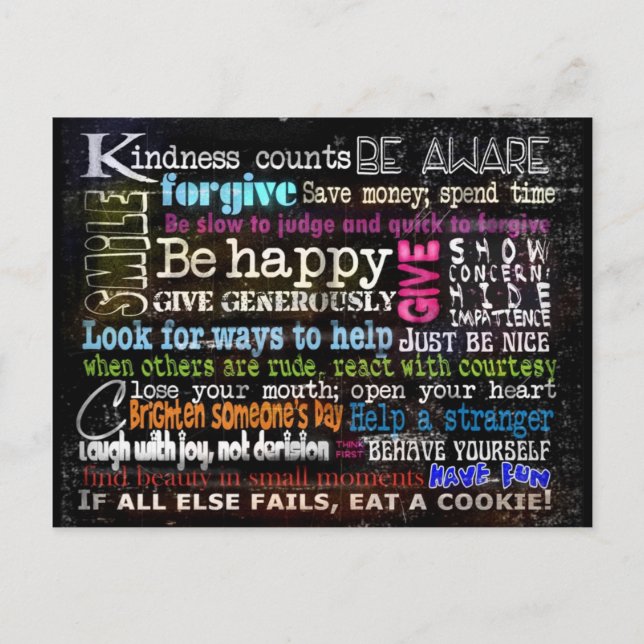Sei nett usw. postkarte (Vorderseite)