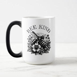 Sei nett 'Vintage Honig und Blumen Personalisier Verwandlungstasse