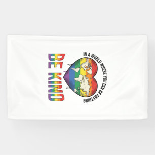 Sei nett Welt Herz Regenbogen Vektor T-Shirt Desig Banner