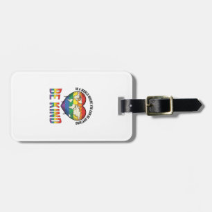 Sei nett Welt Herz Regenbogen Vektor T-Shirt Desig Gepäckanhänger