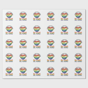 Sei nett Welt Herz Regenbogen Vektor T-Shirt Desig Geschenkpapier