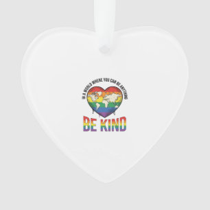 Sei nett Welt Herz Regenbogen Vektor T-Shirt Desig Ornament