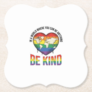 Sei nett Welt Herz Regenbogen Vektor T-Shirt Desig Untersetzer