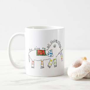 "Sei nett zu allen Lebenden" Kaffeetasse