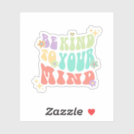 Sei nett zu deinem Geist | Hippie Peach Candy Aufkleber