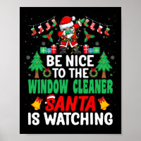 Sei nett zu dem Fenster Reiniger Santa Window Wash