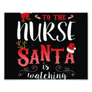 Sei nett zu dem Krankenpfleger Santa Xmas Am best Fotodruck
