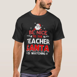 Sei nett zu dem Lehrer, den der Weihnachtsmann bei T-Shirt