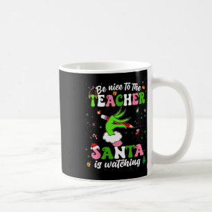 Sei nett zu dem Lehrer, den der Weihnachtsmann zu Kaffeetasse