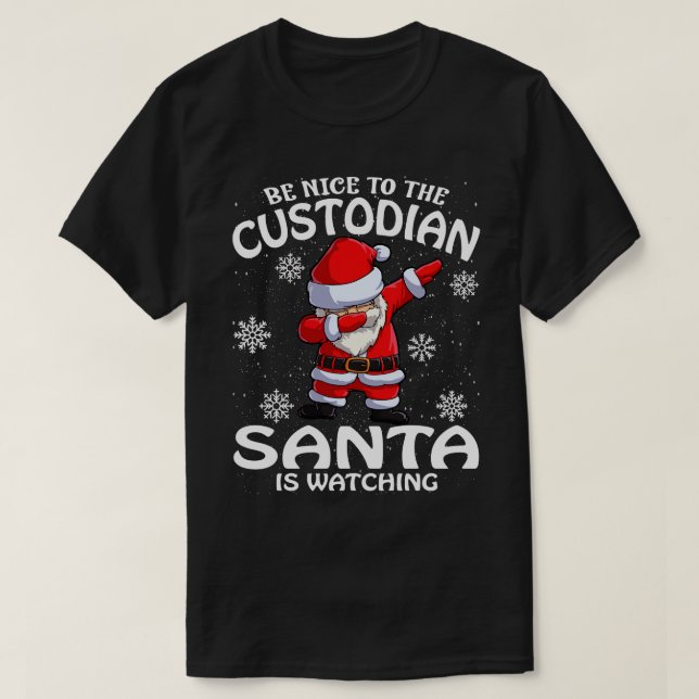 Sei nett zu den Augen des Weihnachtsmanns T-Shirt (Design vorne)