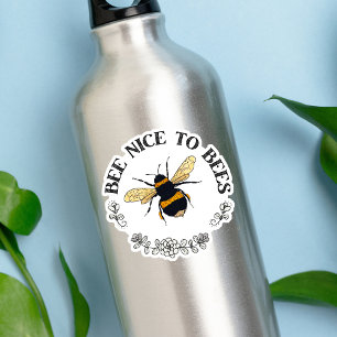 Sei nett zu den Bienen Niedliche Hummeln Aufkleber
