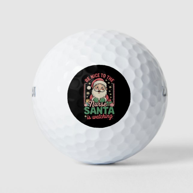Sei nett zu den Krankenschwestern, die Weihnachten Golfball (Vorderseite)