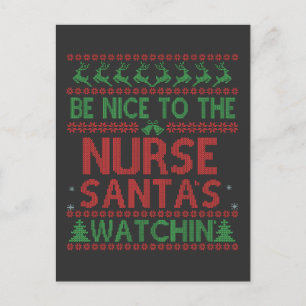 Sei nett zu den Weihnachtskriegen des Krankenschwe Ankündigungspostkarte