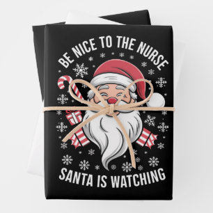 Sei nett zu der Schwester, der Weihnachtsmann scha Geschenkpapier Set