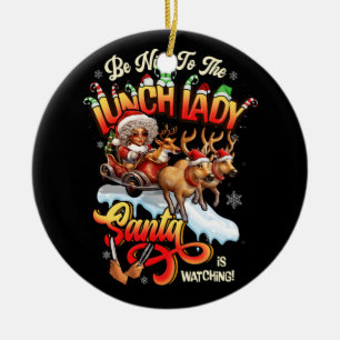 Sei nett zu der Weihnachtsfeier der Dame Keramik Ornament